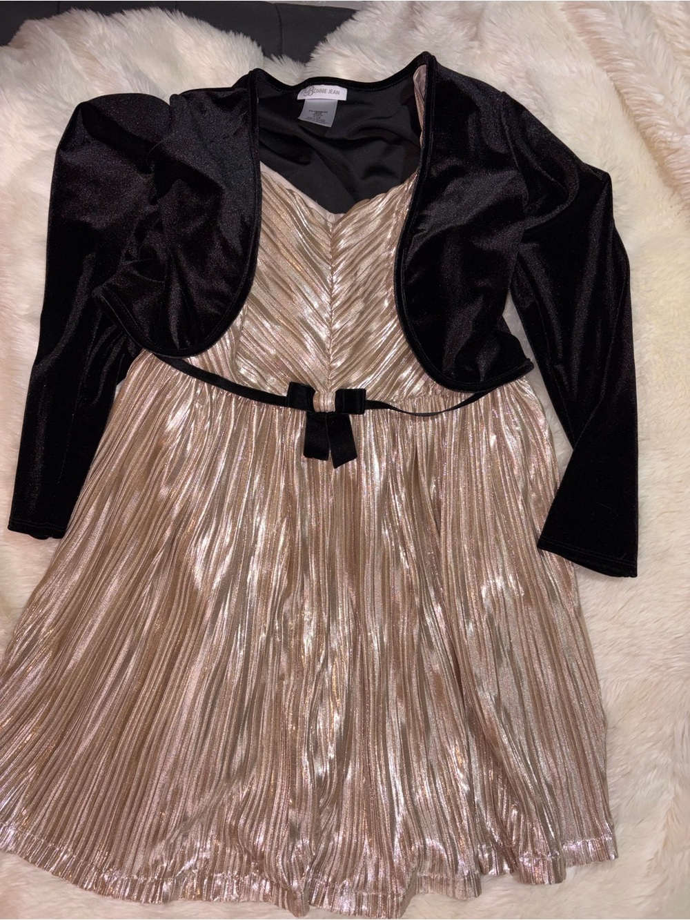 Gold dress girl size 12